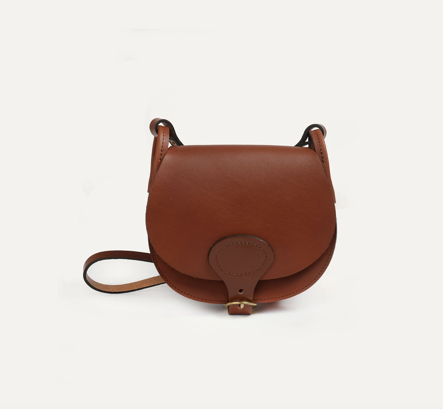 DIANE S Mini leather satchel bag Bleu de Chauffe Calame Palma